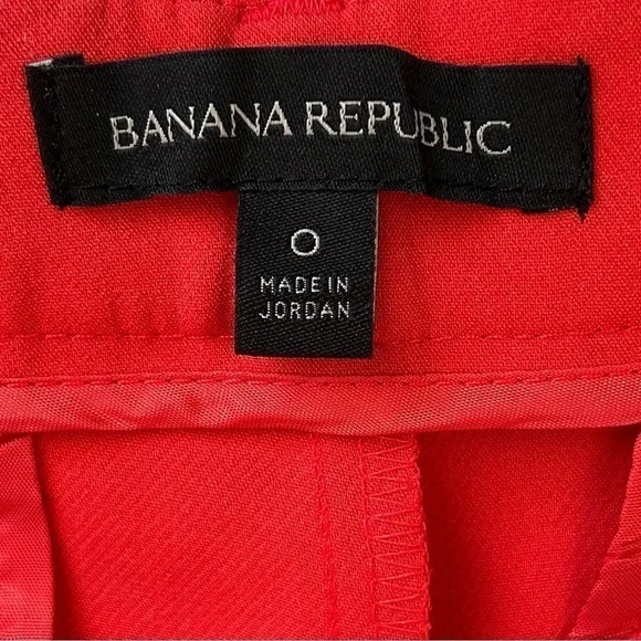 Banana  Republic Tailored City Shorts Stretch Crepe Orange Size 0 NWOT - Picture 11 of 16